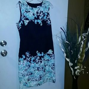 Navy Floral Dress