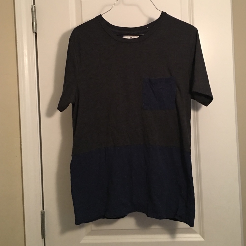 On the byas dark gray pocket tee