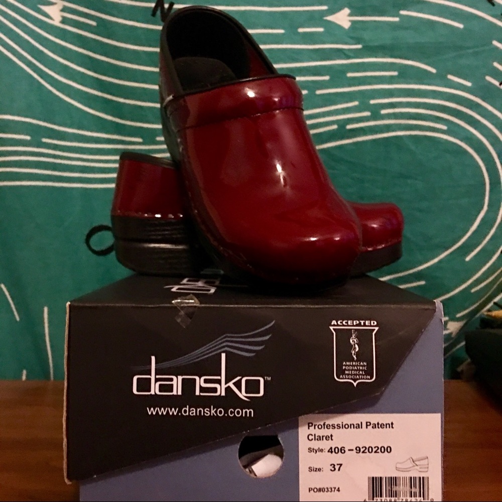 Professional Patent Claret Dansko! (Glossy Red)