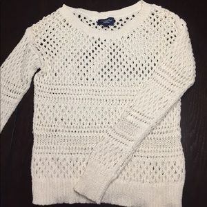 Cream crochet sweater from American Eagle