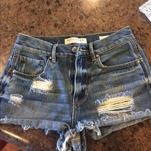 Denim high rise shorts