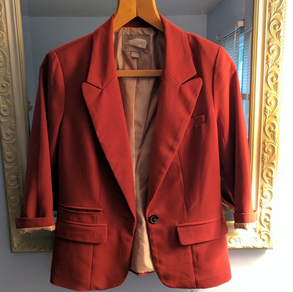 Forever 21 red blazer