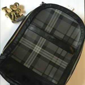 💥🔥**NWT!!** COACH Mens Backpack in Black plaid💥
