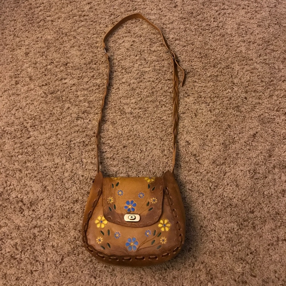 Crossbody leather purse