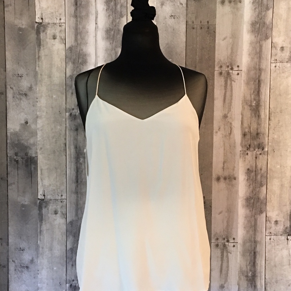 NWOT Tibi Signature Silk Cami in Ivory