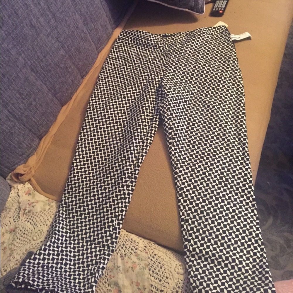 Black and white dressy stretchy pants