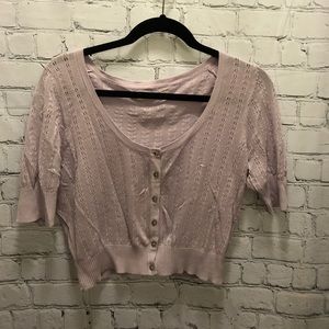 Old Navy Knit Cropped Lavendar Cardigan Sz Med
