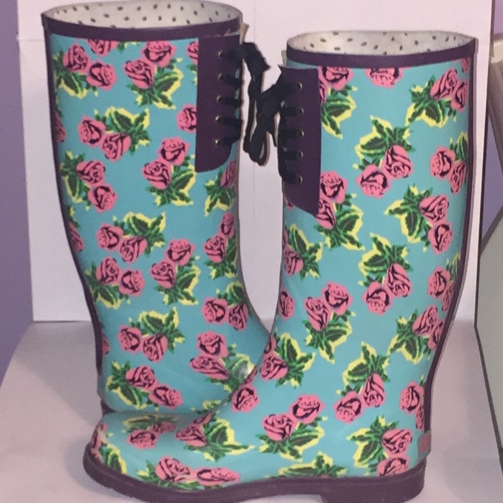 Floral Rain Boots