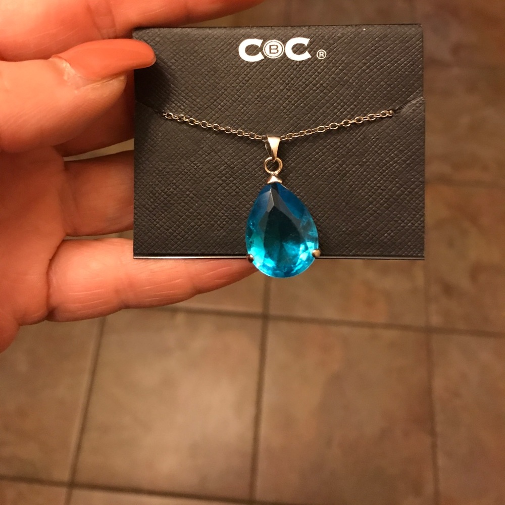 Necklace with blue stone