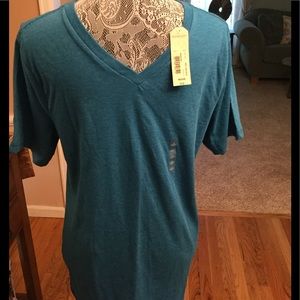 NWT MENS ARIZONA V - NECK DARK AQUA T- SHIRT 🌟