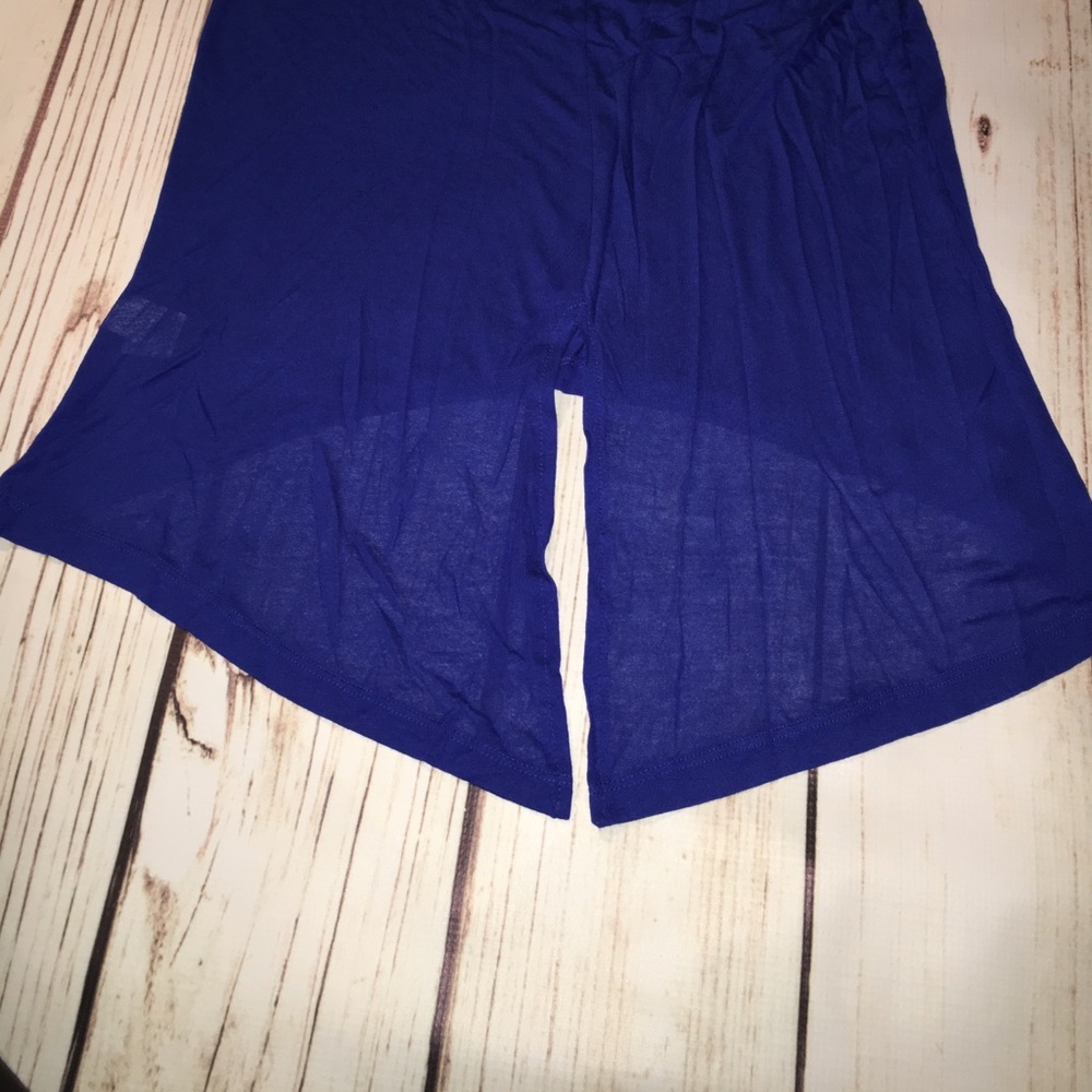Atmosphere Blue shorts sleeve high low back Sz: 6 - Picture 4 of 5