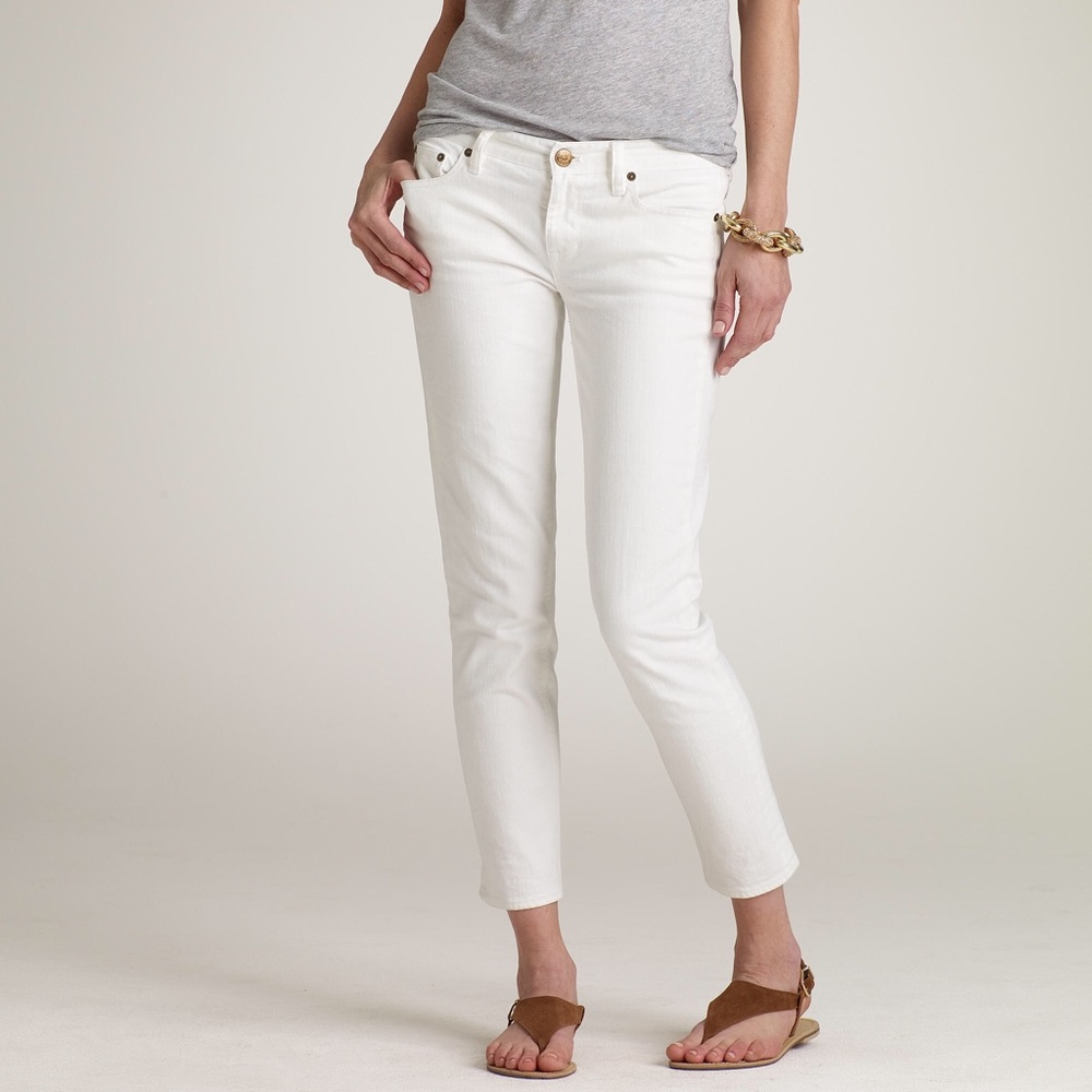 J. Crew White Cropped Jeans