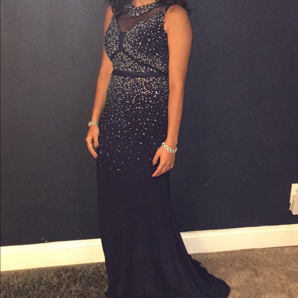 Jovani navy dress