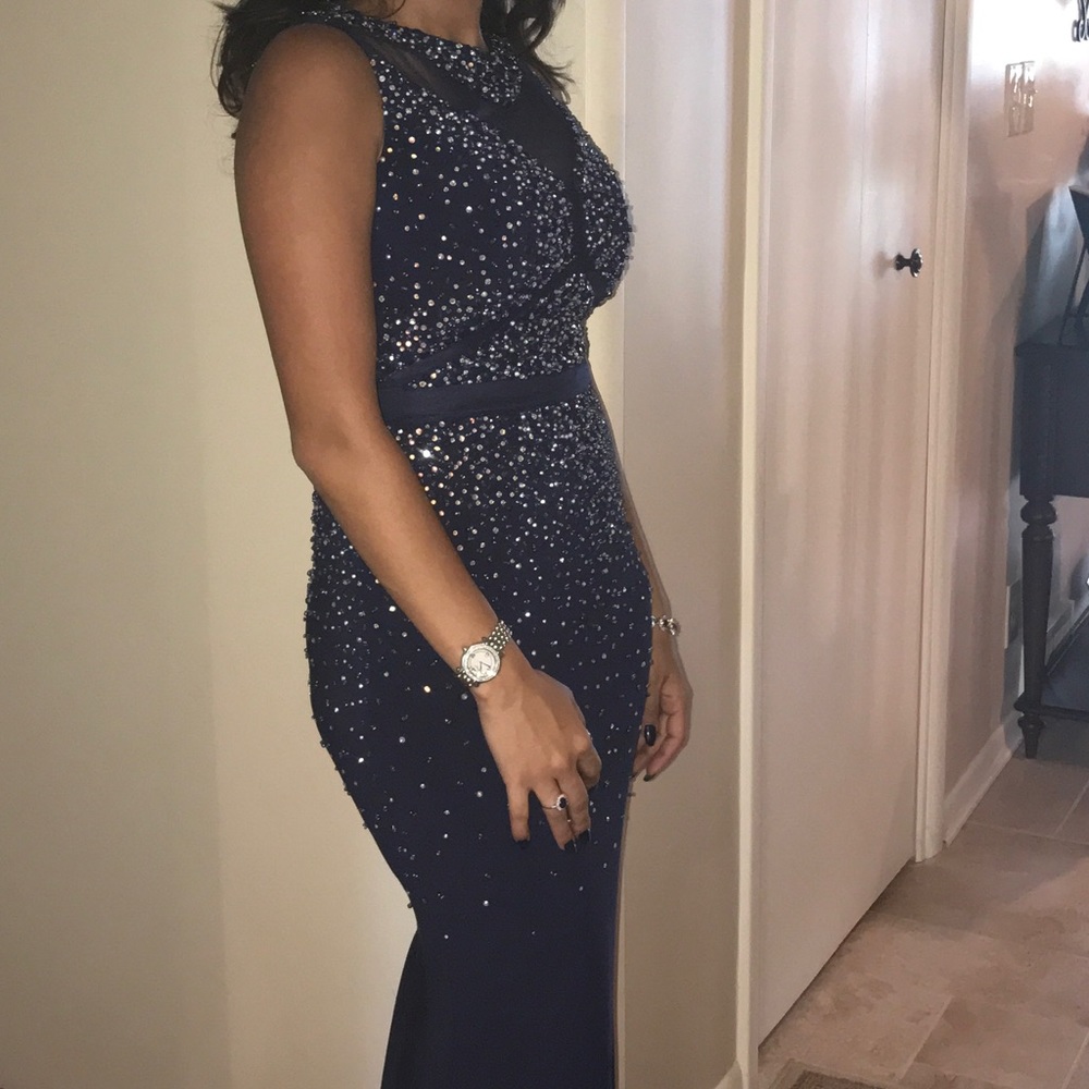 Jovani navy dress - Picture 2 of 2