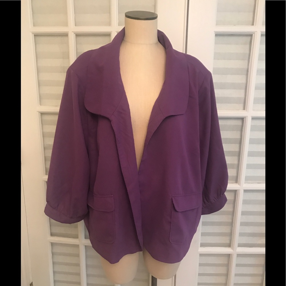 Roamans Suit Blazer - Purple - Sz 34w