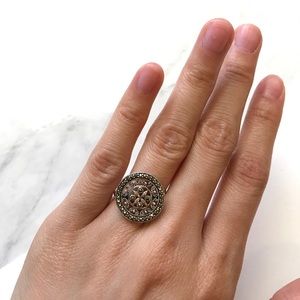🆕 Boma Marcasite Circle Ring