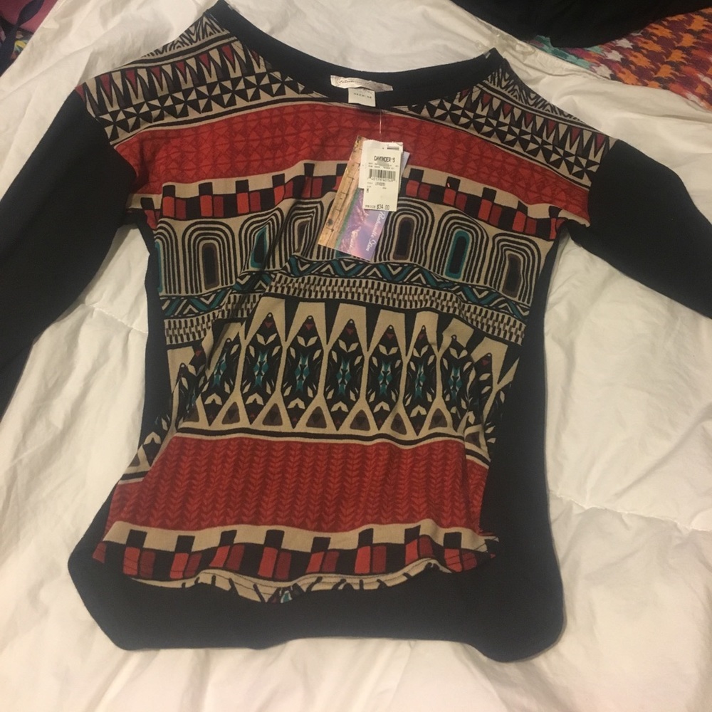Panhandle slim long sleeve Aztec print shirt NWT