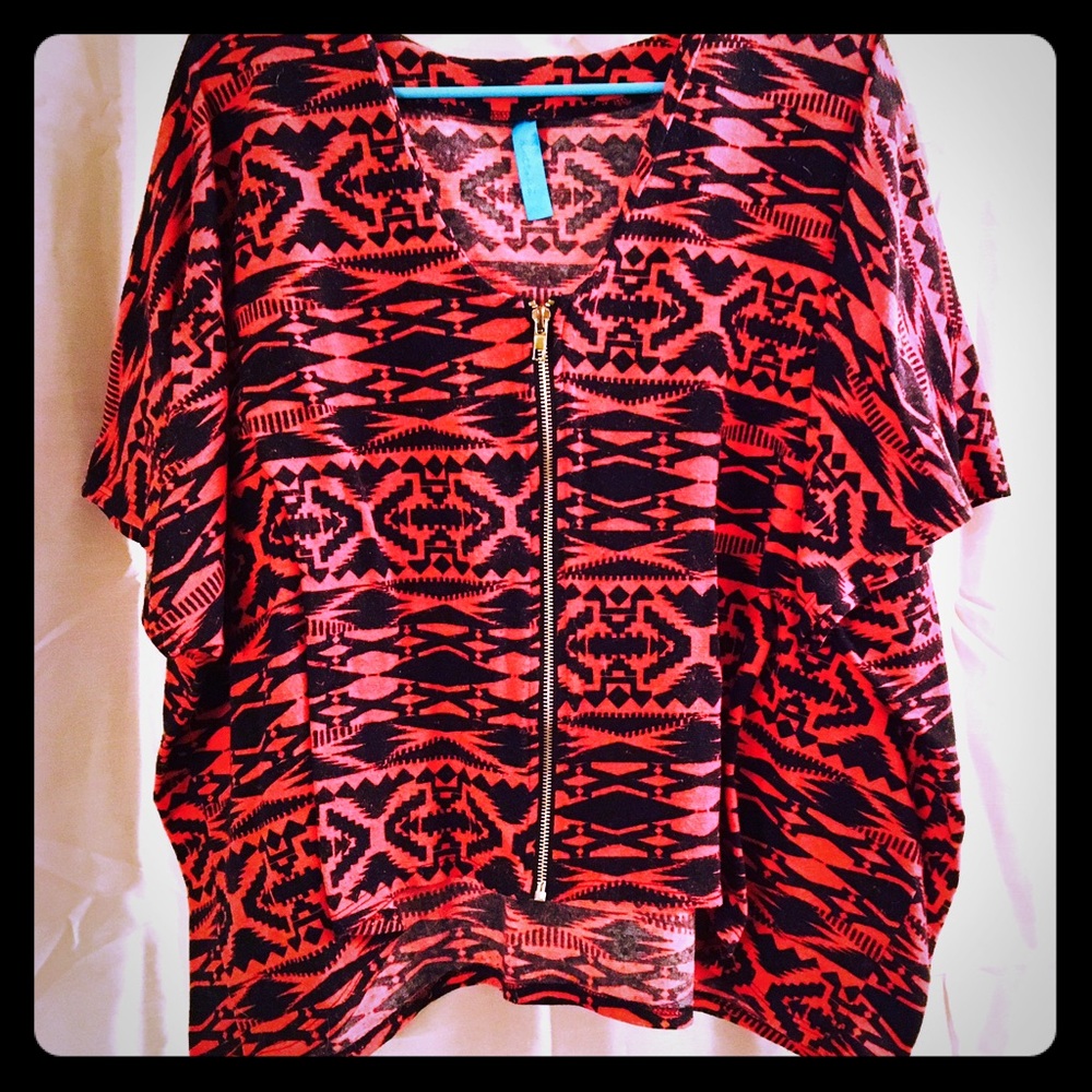 Francesca's Aztec Zip Top