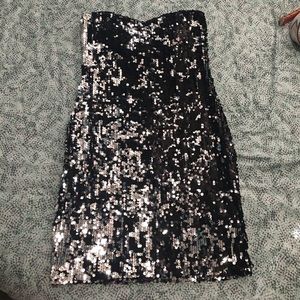 Silver Showstopper Mini Dress