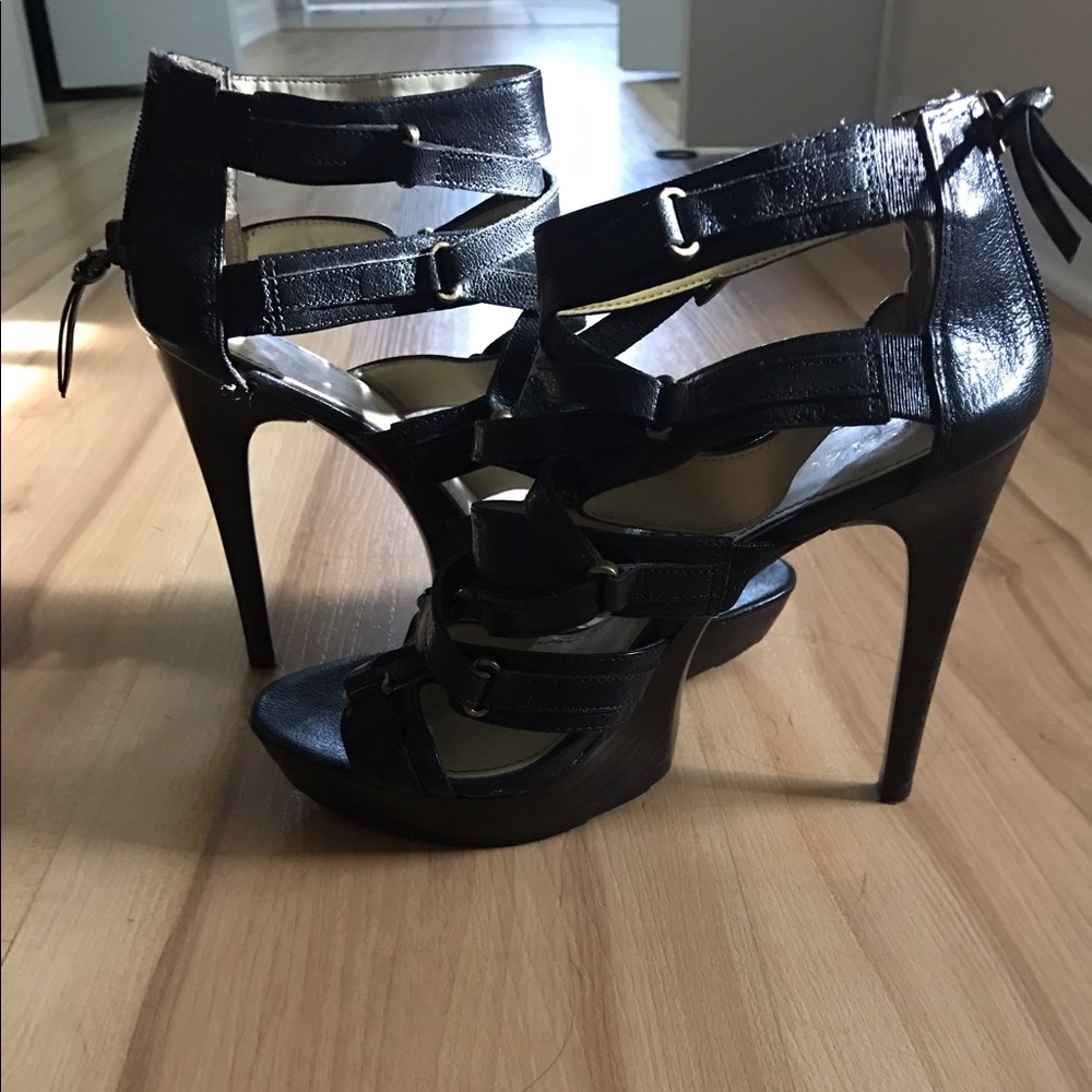 Enzo leather heels