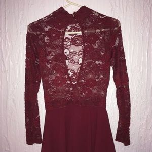 Lace skater skirt dress