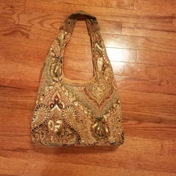 Embellished sequin hobo bag - Picture 1 of 7