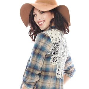 Crochet back flannel