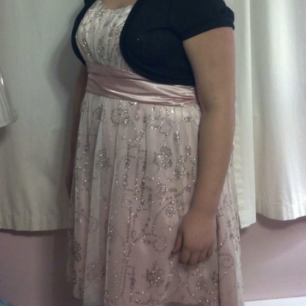 Pink midi dress