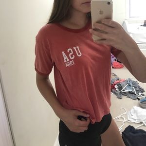 Red Brandy Melville T-shirt