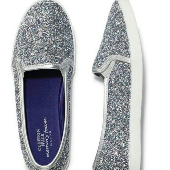Avon Shoes - Avon Memory Foam Sparkle SLIP ON sneaker Avon Shoes - Avon Memory Foam Sparkle SLIP ON sneaker