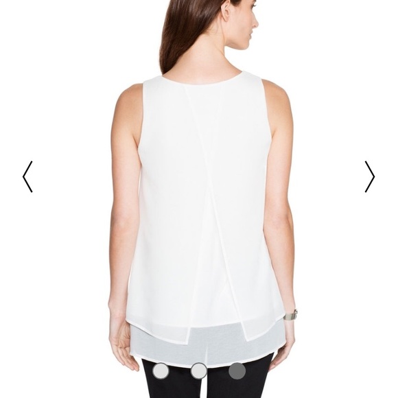 White House Black Market Tops - WHBM floaty split back tank