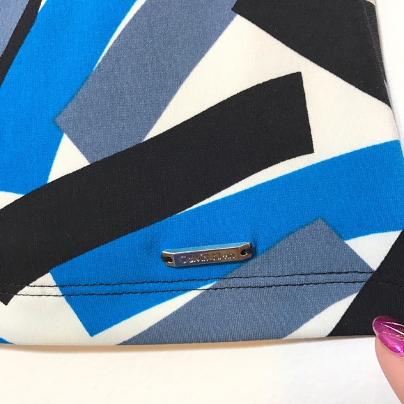 Calvin Klein mix Strips Sleeveless Blouse - Picture 4 of 7