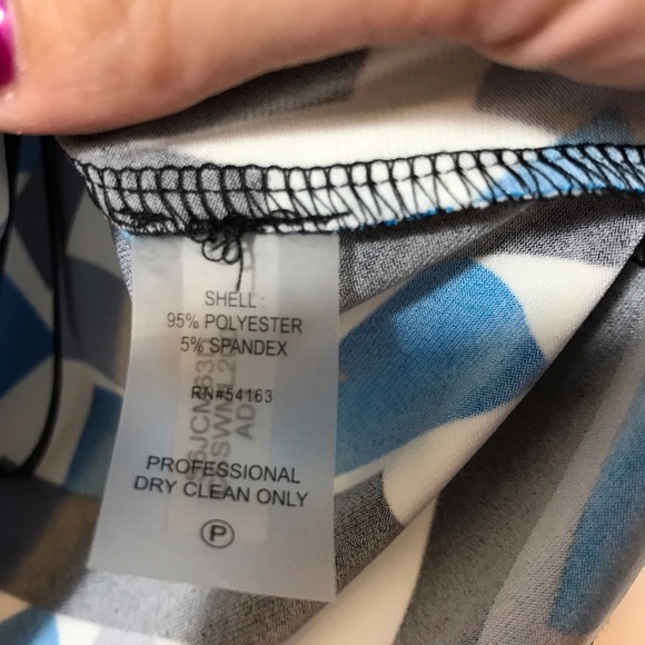 Calvin Klein mix Strips Sleeveless Blouse - Picture 6 of 7