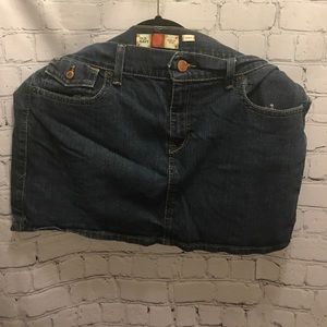 Old Navy Ultra Low Waist Stretch Denim Skirt Sz 16
