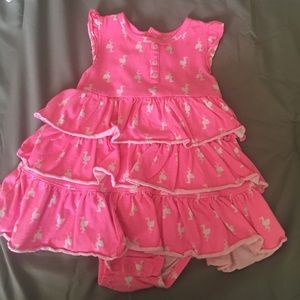 Pink flamingo romper