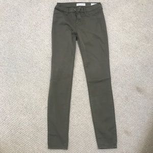 Army green  jeans from Pacsun (24 "ankle jegging")