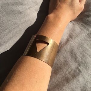 Triangle cut out cuff