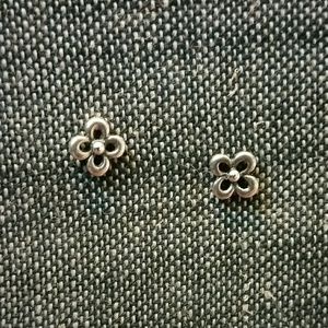 James Avery Silver Flower Studs
