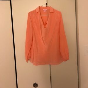 New Lilly Pulitzer Blouse M 100% silk