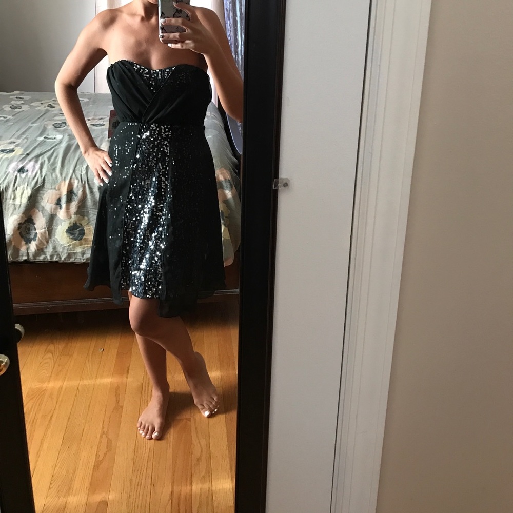 Black sequence dressed