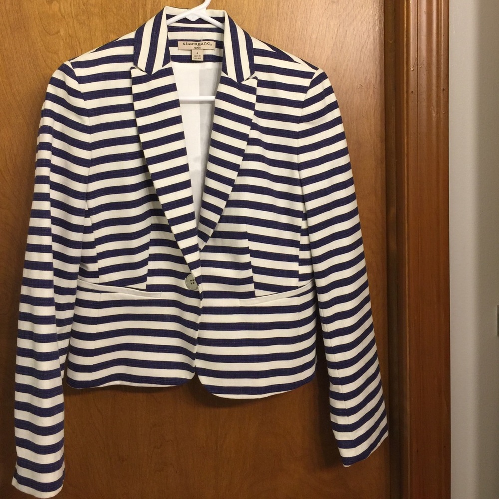 Sharagano Noir striped blazer