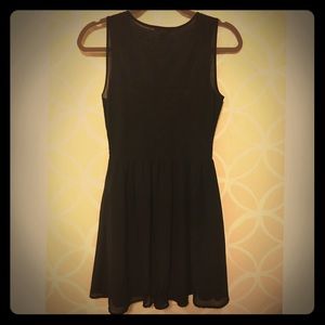 Black Mini Chiffon Black dress