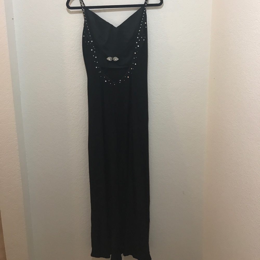 Black gown with beautiful clasp back