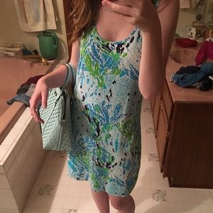 Lilly Pulitzer Spa Blue Lets Cha Cha cordon dress