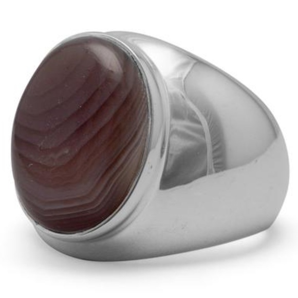 🆕Oval Botswana Agate Ring - Picture 2 of 2