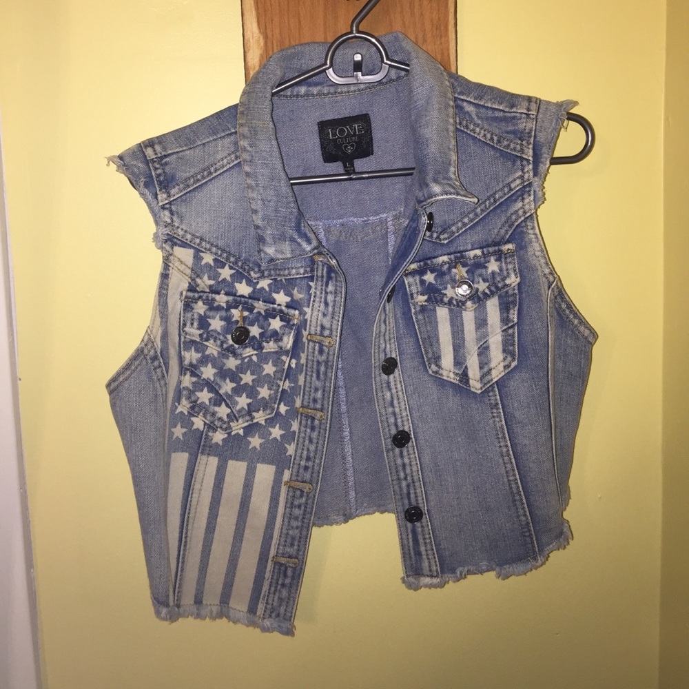 America themed rustic vest