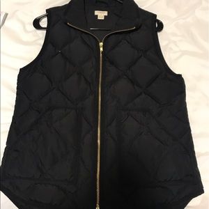 J.Crew Black Quilted Vest
