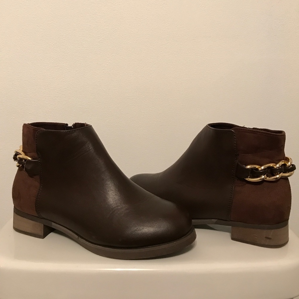Brown Ankle Boots; only worn once!