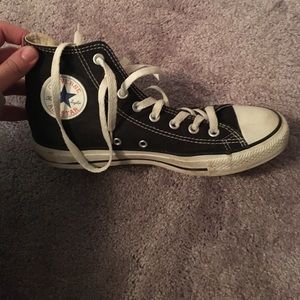 Black high top converse