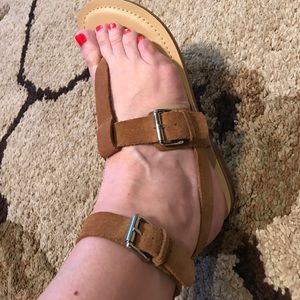 Tan Suede Sandals